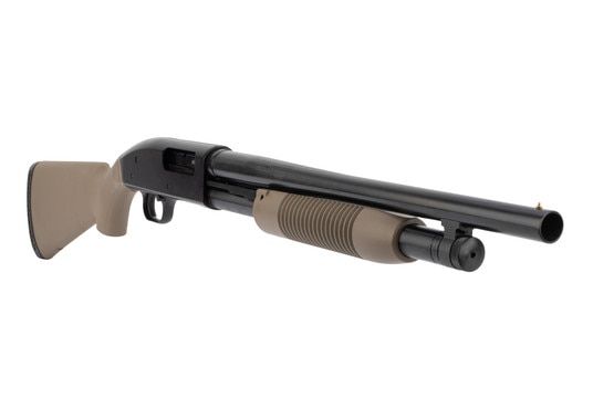 Mossberg Maverick 12 gauge shotgun features an 18.5 inch barrel